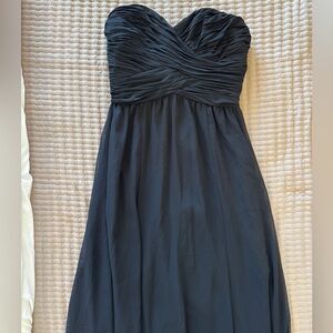 Ralph Lauren Black Chiffon Strapless Dress sz 10